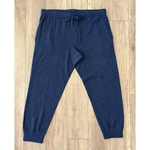 Club Room Men's 100% Cashmere Joggers Blue Size XXL Pockets Lounge Luxury EUC